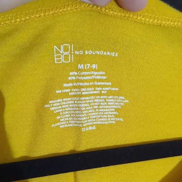 No Boundaries Yellow Fitted Long Sleeve Tee - Picture 3 of 6